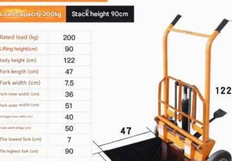 Mini Forklift Lifting Cart 200kg - Mini forklift lifting cart 1