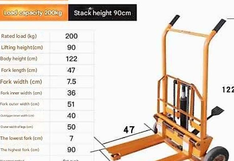 Mini Forklift Lifting Cart 200kg - Mini forklift lifting cart 2